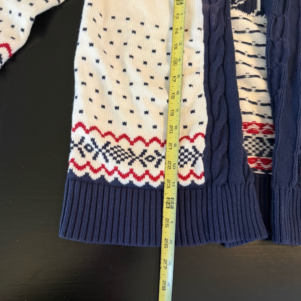 Navy and Red Patterned Sweater - Picture 2 of 7